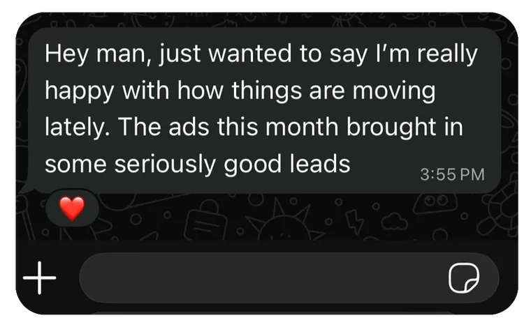 Ahmed — client feedback
