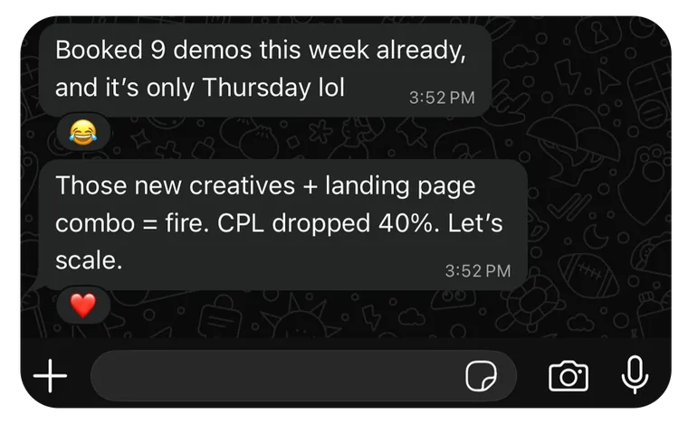 Omar K. — SaaS Growth Lead client feedback