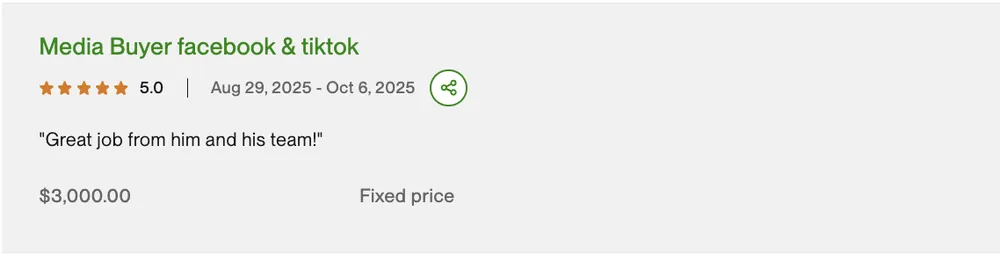 Five-star Upwork review 3 for MAG Growth